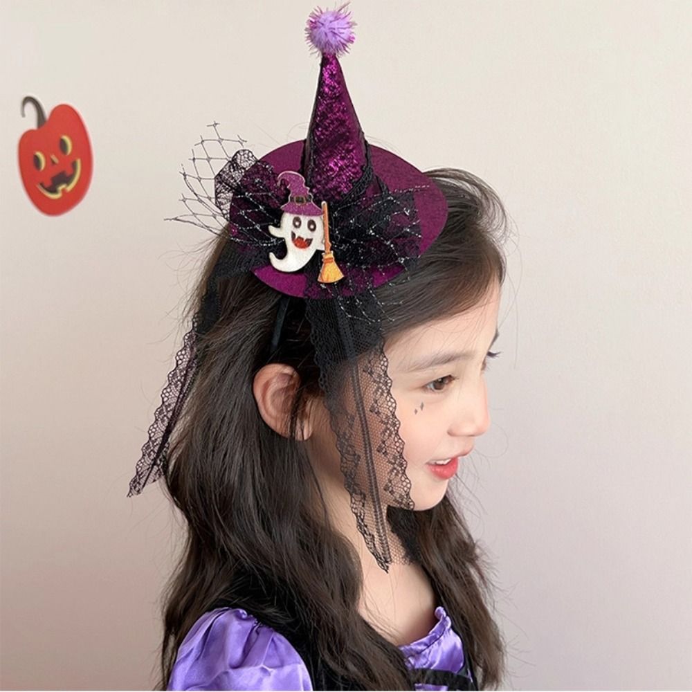 Party Hat Cone - Spider Halloween Witch Hat Headband Pumpkin