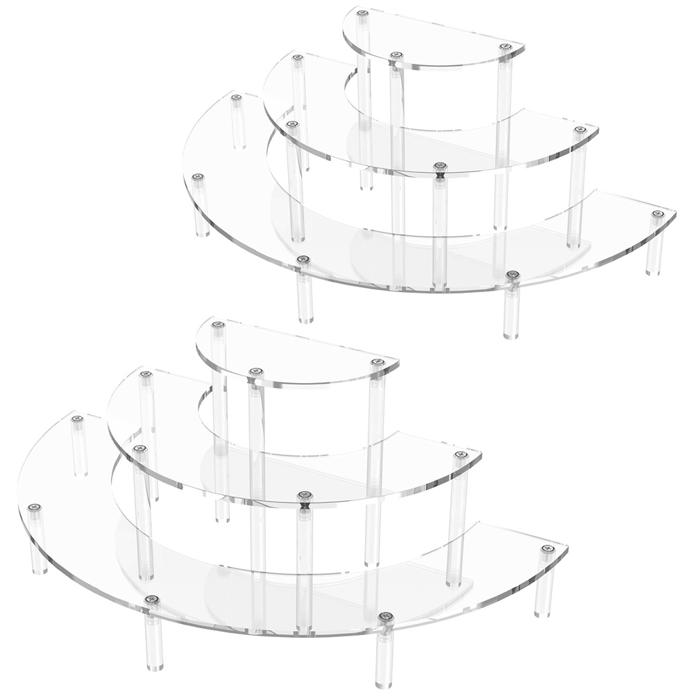 Cupcake Stand Tier - 1/2pack Acrylic Display Riser 3 Tier