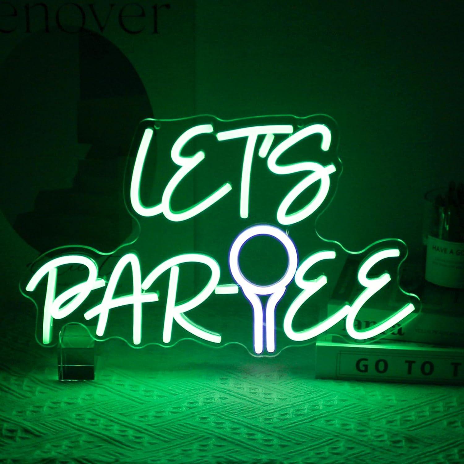 Let's Par Tee Neon Sign Golf B - Neon Sign Party review and price