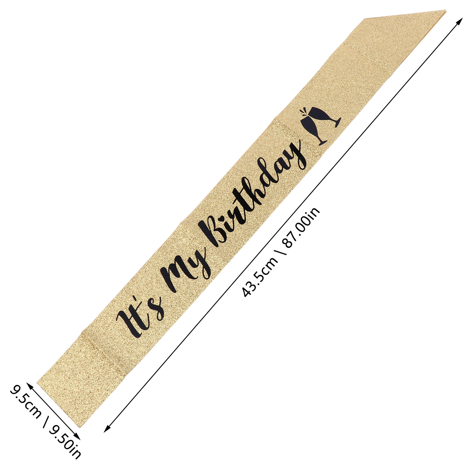 1Pcs Shiny Glitter Cloth Birth - Birthday Sash Glitter review and price