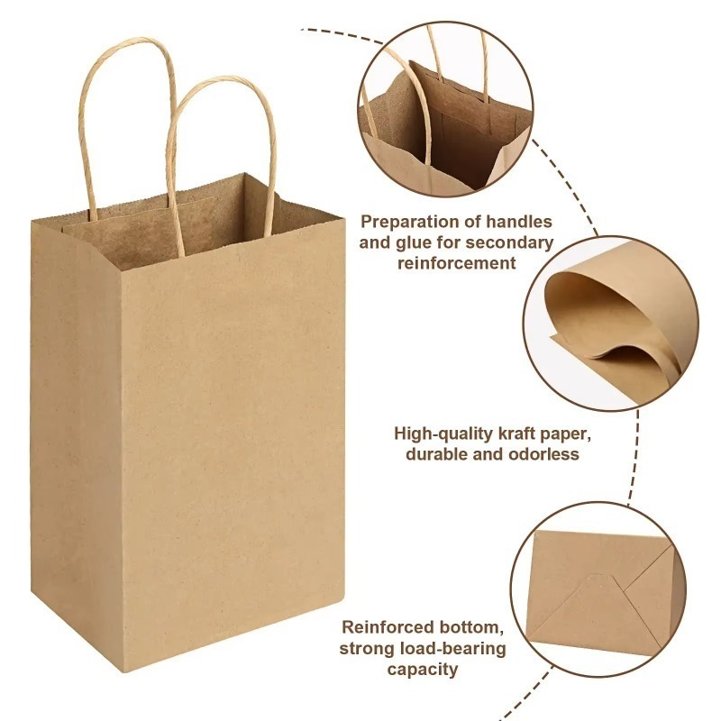 5/10PCS Brown Kraft Paper Bags - Event Party Shop review and price