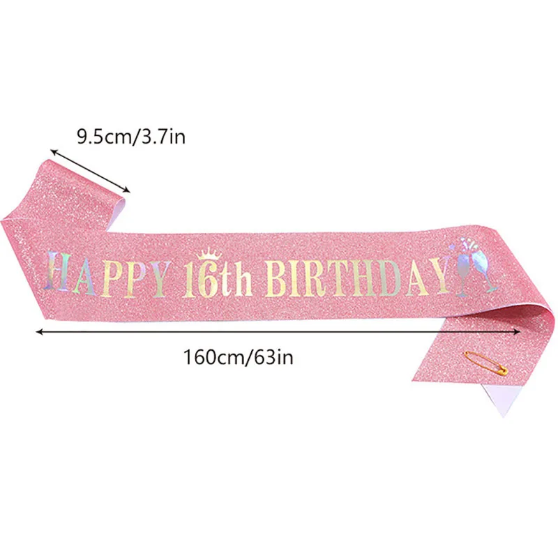 Happy 10th 13th 16th 21st 30th - Birthday Sash Glitter review and price
