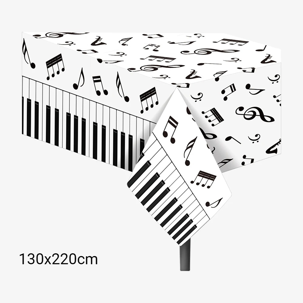 1pc Musical Note Tablecloth Di - Table Cloth Disposable review and price