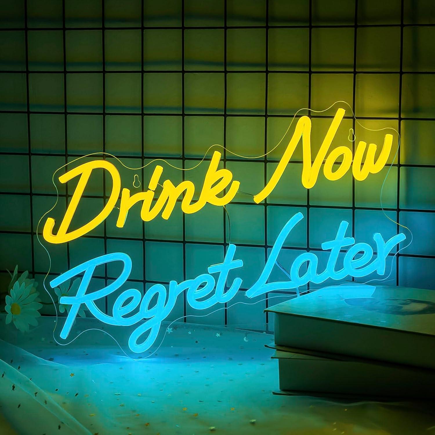 Beer Neon Sign Drink Now Regre - Neon Sign Party review and price