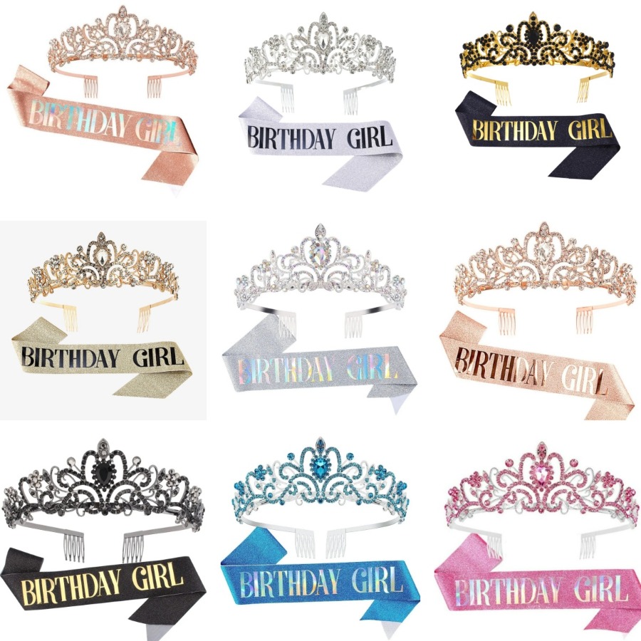 2Pcs Set Rhinestone Crystal Cr - Birthday Sash Glitter review and price