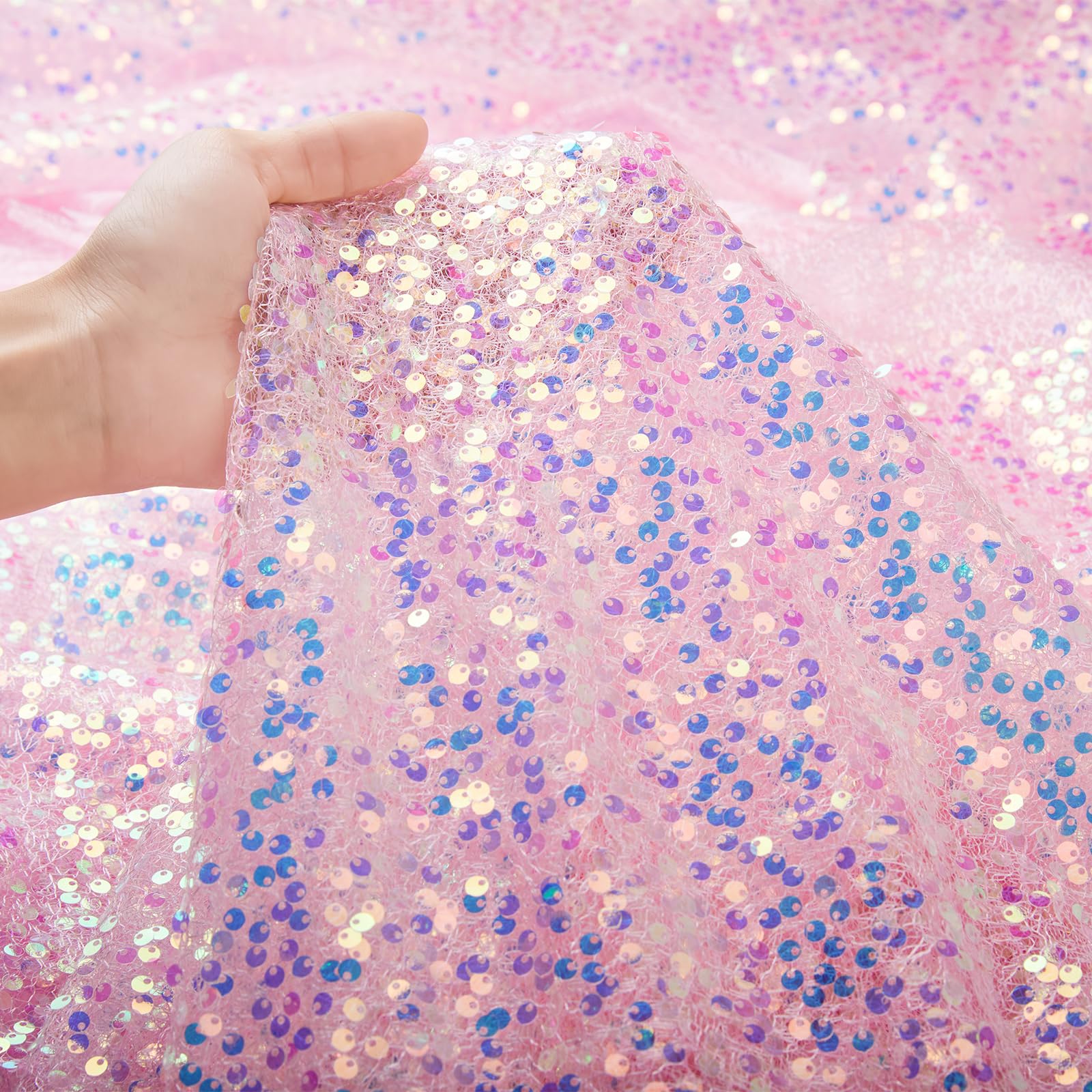 Sequin Fabric Iridescent Merma - Glitter Tablecloth review and price