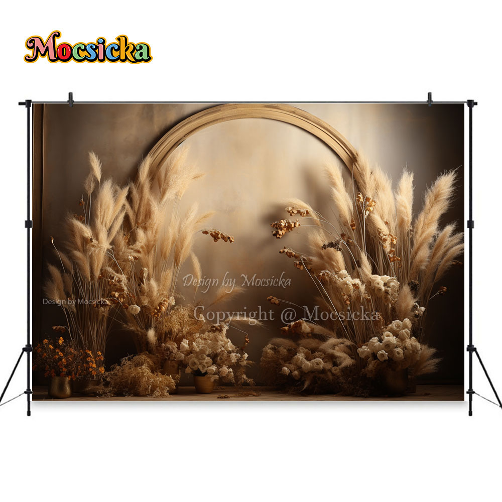 Mocsicka Boho Retro Brown Phot - Dessert Table Backdrop review and price