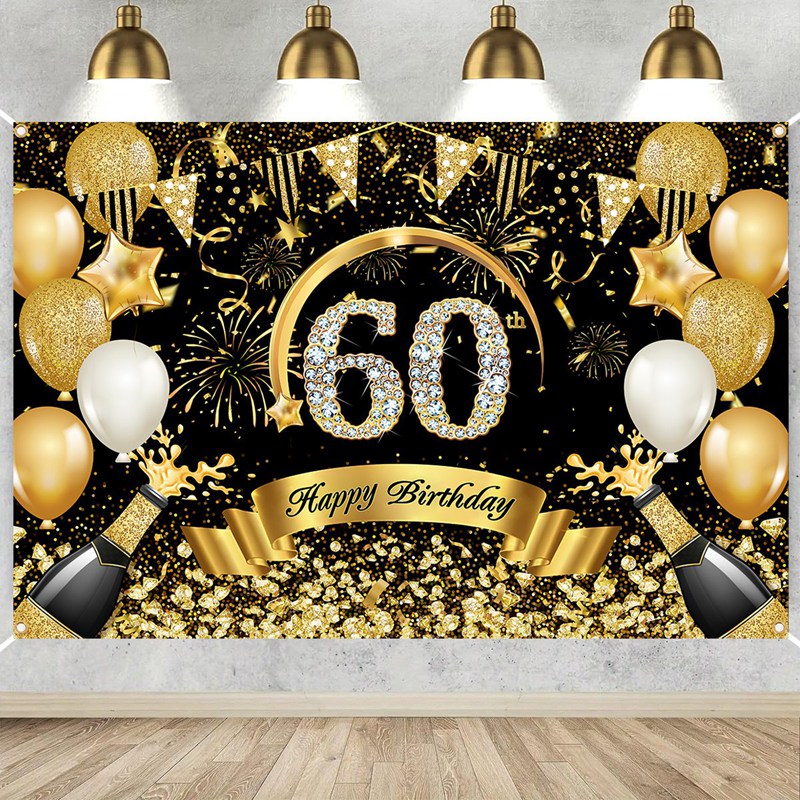 Happy 30th 40th 50th Birthday  - Party Banner Gold review and price