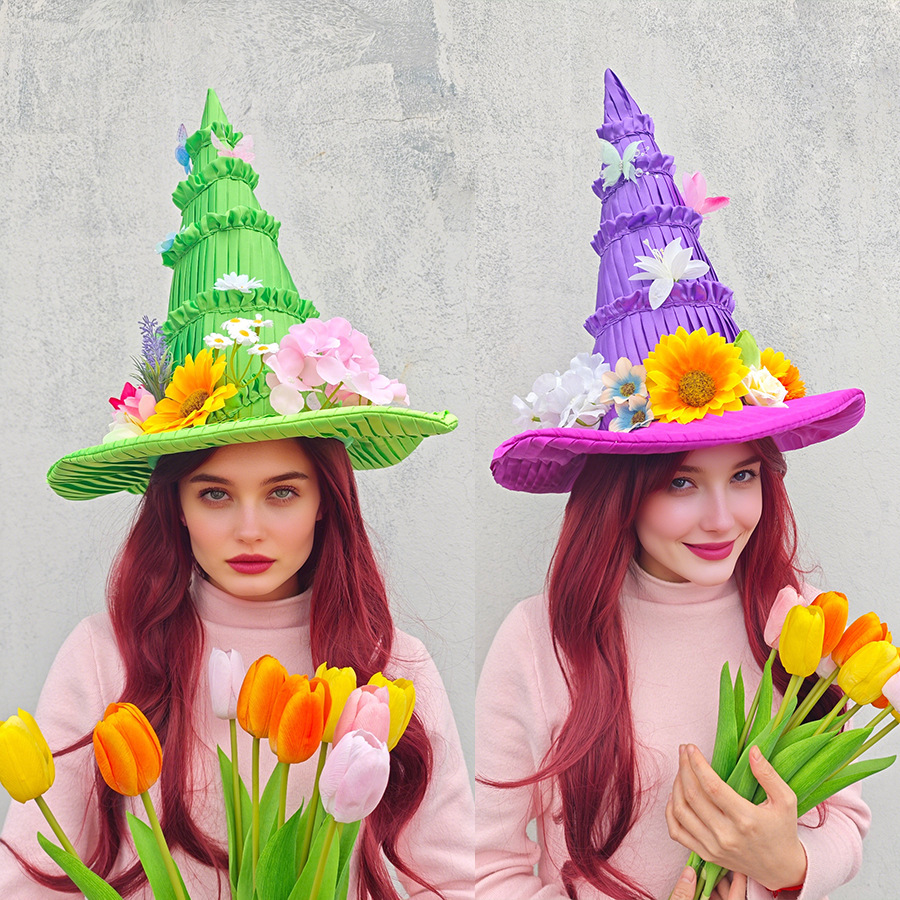 Easter Witch Hat Magic Girl Ha - Party Hat Cone review and price
