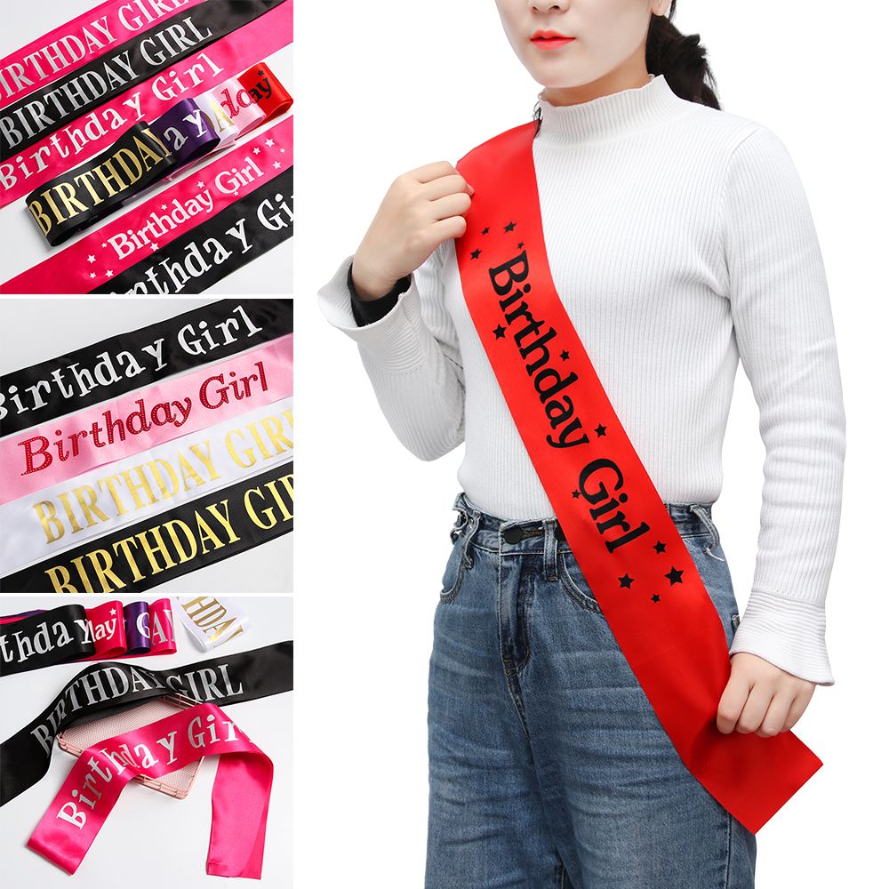 Birthday Girl Glitter Satin Sa - Birthday Sash Glitter review and price