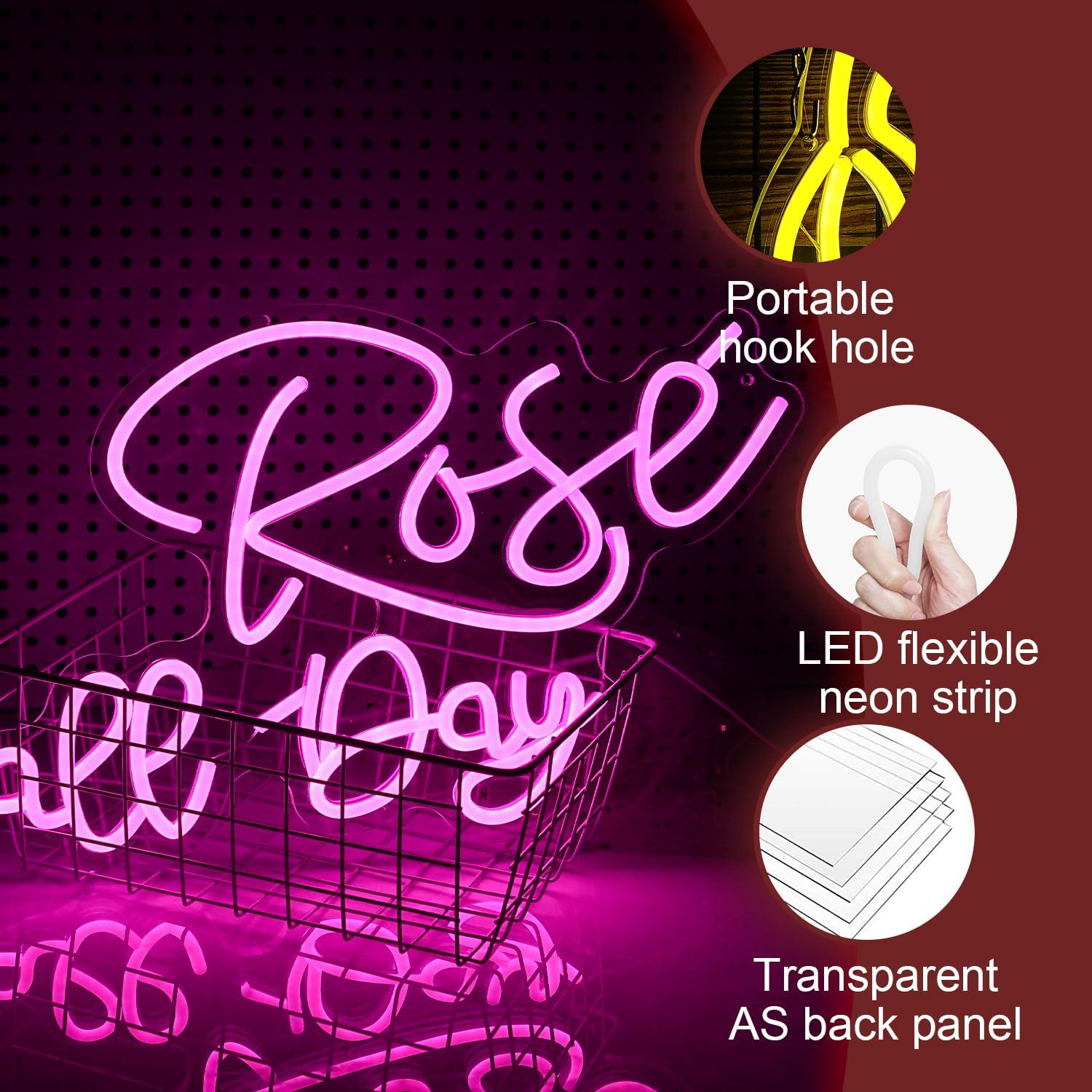 Rose All Day Neon Sign Dimmabl - Neon Sign Party review and price