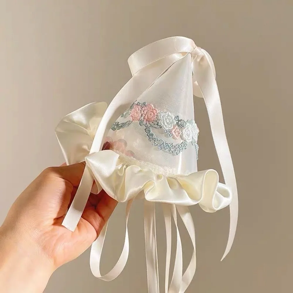 Cute Style Embroidery Mesh Bir - Party Hat Cone review and price