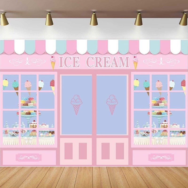 Ice Cream Theme Photography Ba - Dessert Table Backdrop review and price