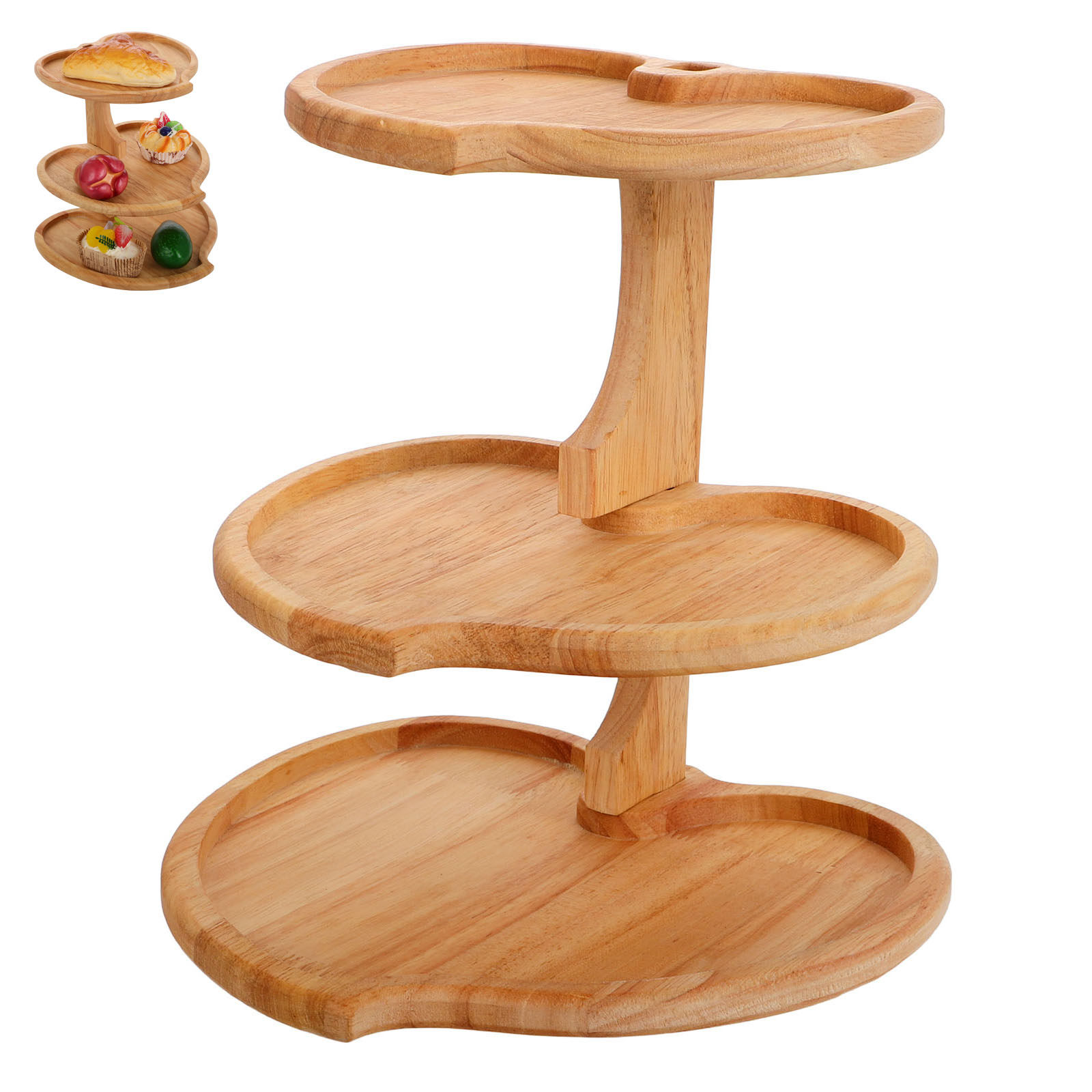 3 Tier Heart Shaped Wood Servi - Cupcake Stand Tier review and price