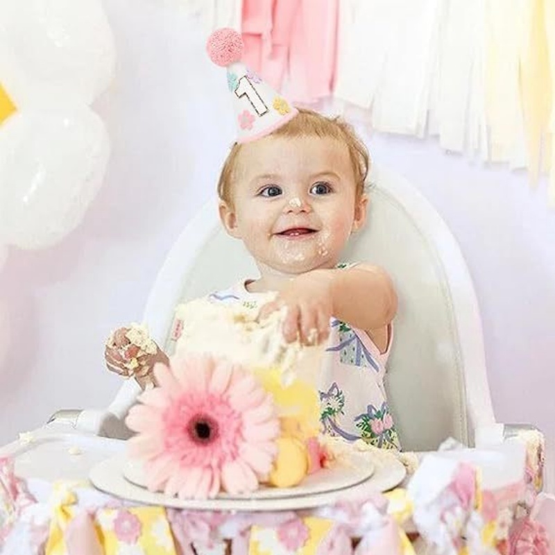 Colorful Flower 1st Half Birth - Party Hat Cone review and price