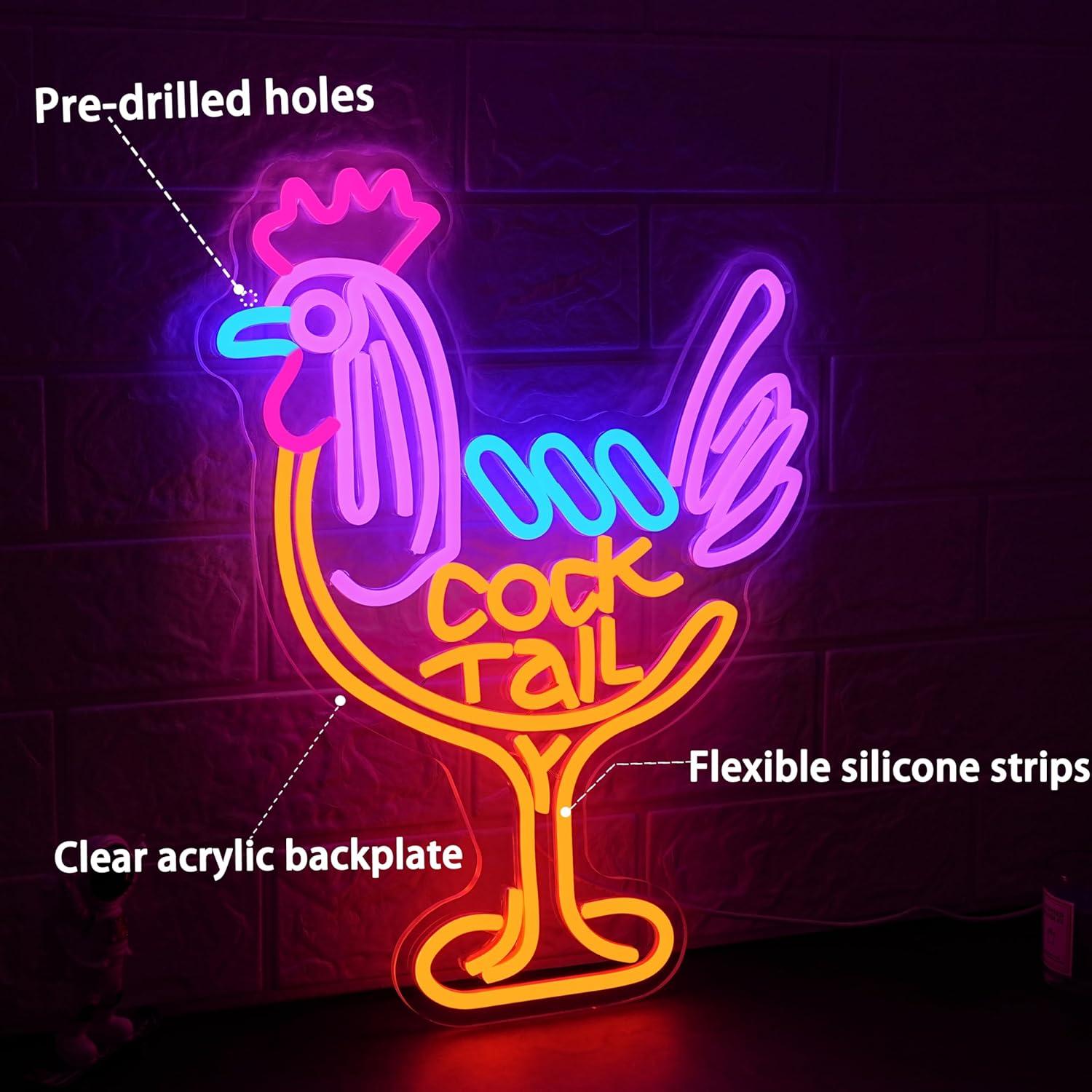 Cocktail Neon Sign USB Dimmabl - Neon Sign Party review and price